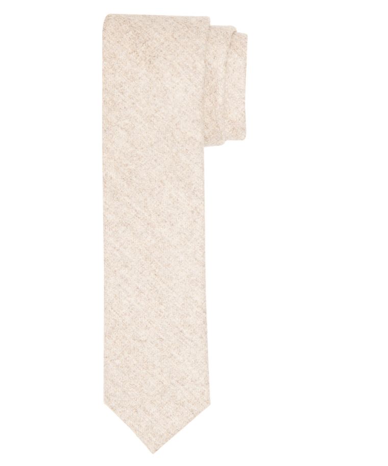 Off white skinny mélange wool tie