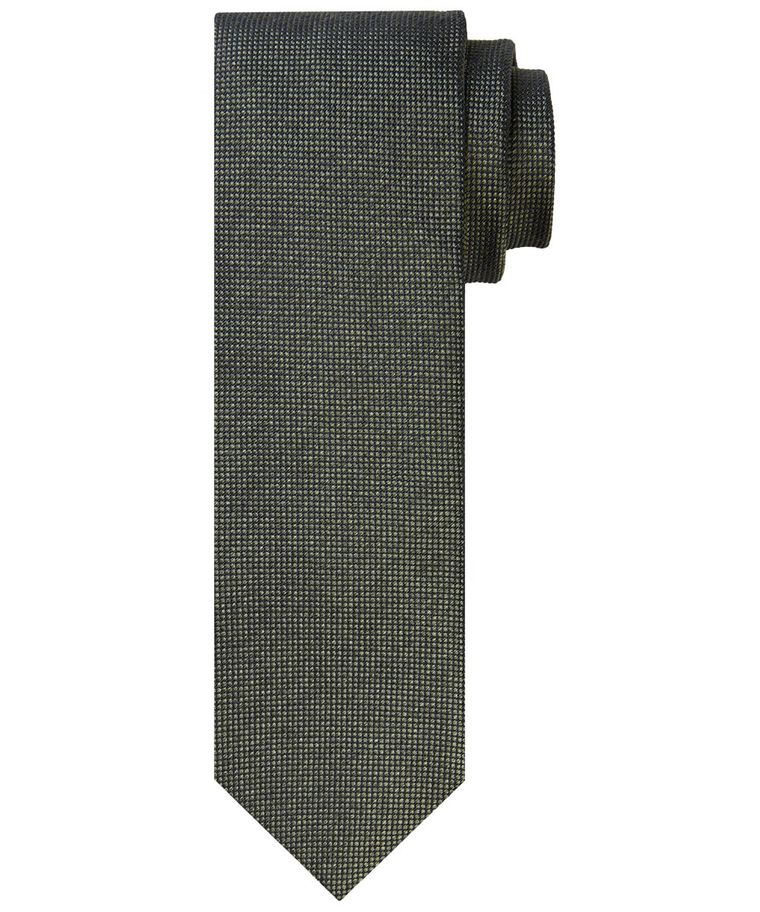 Green woven silk tie