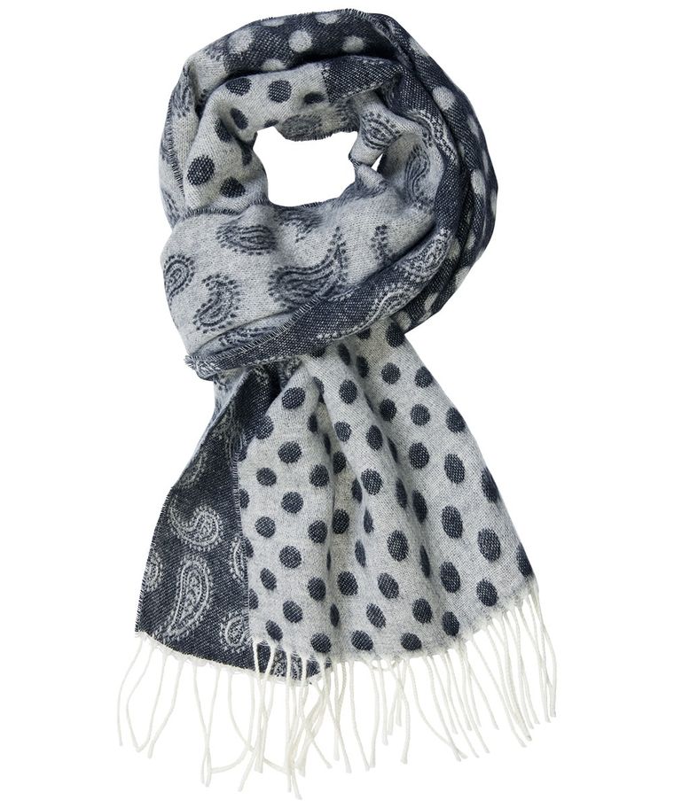 Grey scarf with print