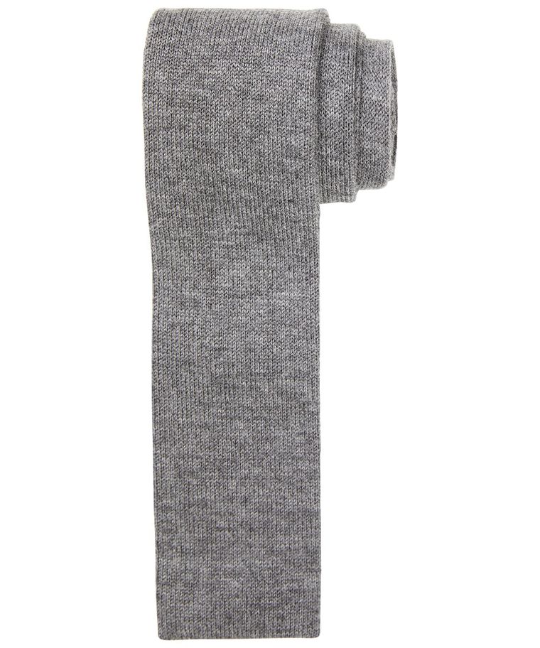 Grey knitted cashmere tie