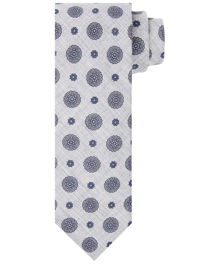 Grey printed tie
