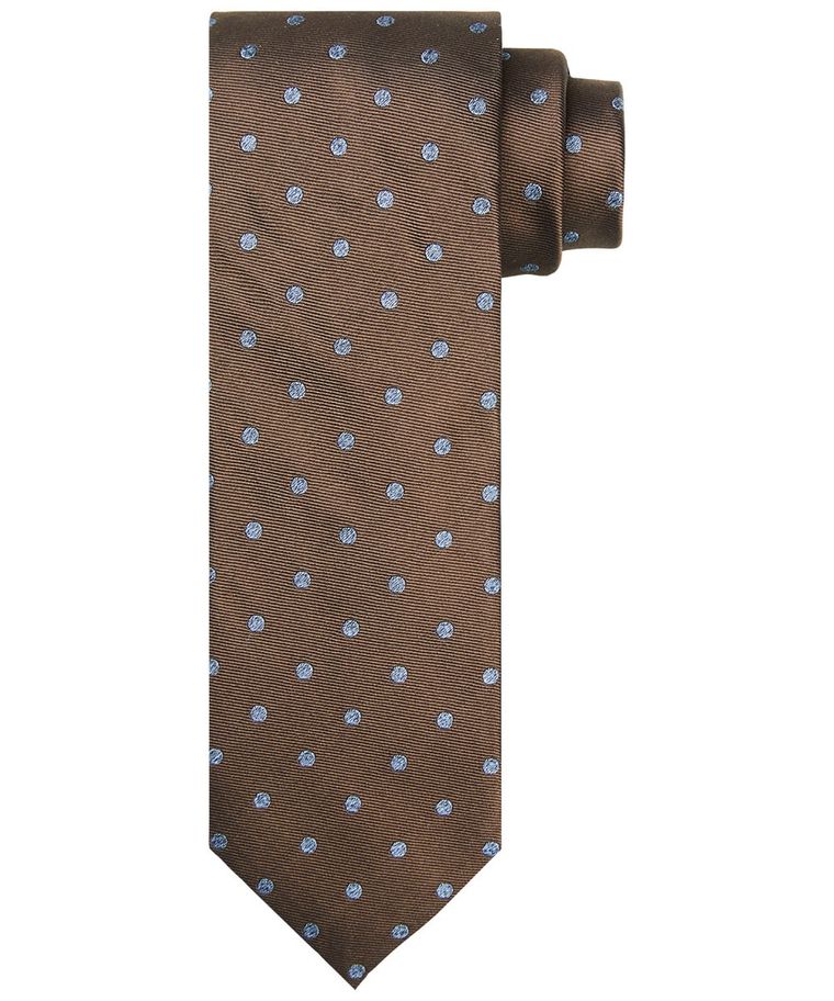 Brown dotted tie