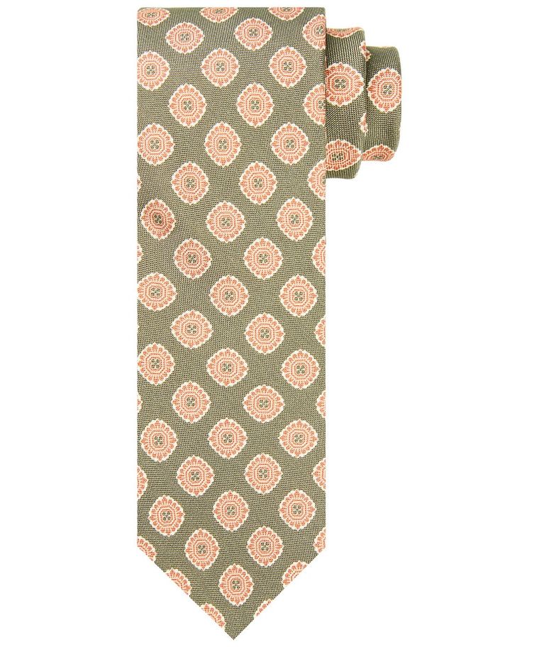 Green flowerprint tie