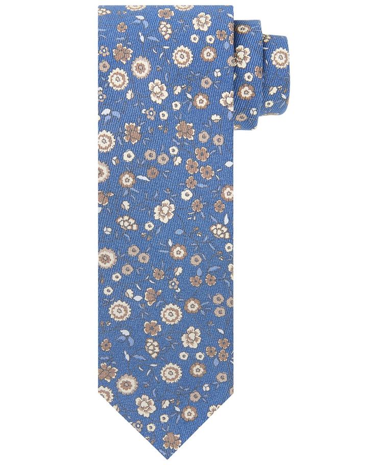 Blue flowerprint tie