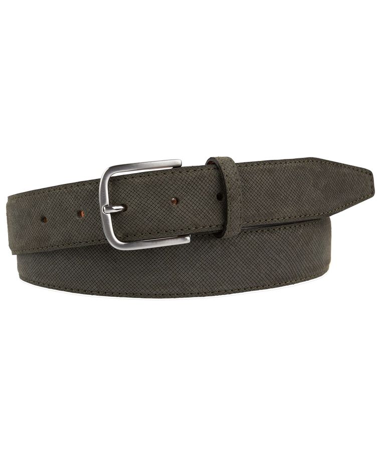 Taupe suede leather belt