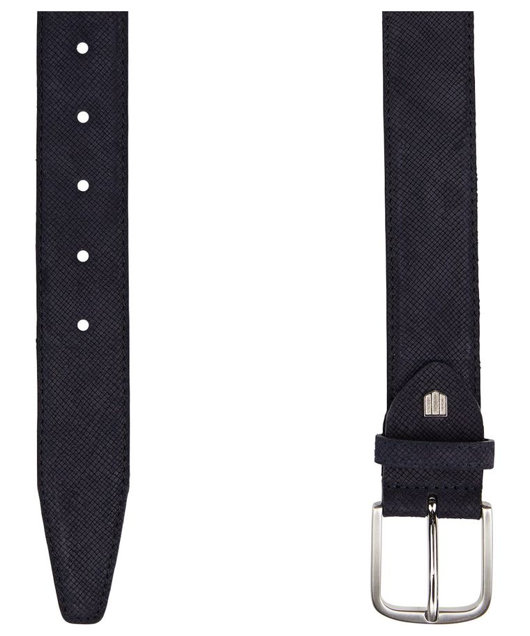 Navy suede leather belt
