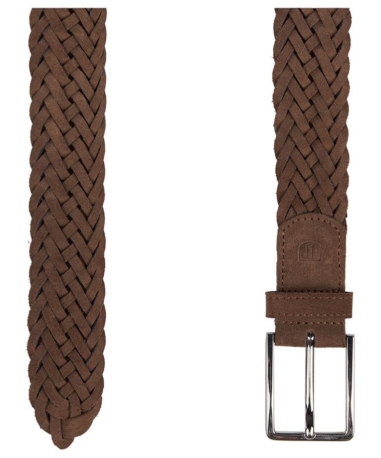 Light brown suede handbraided belt
