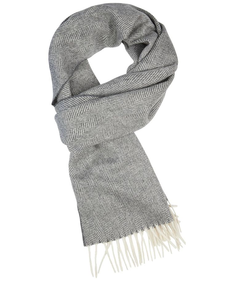 Light grey cashmere scarf