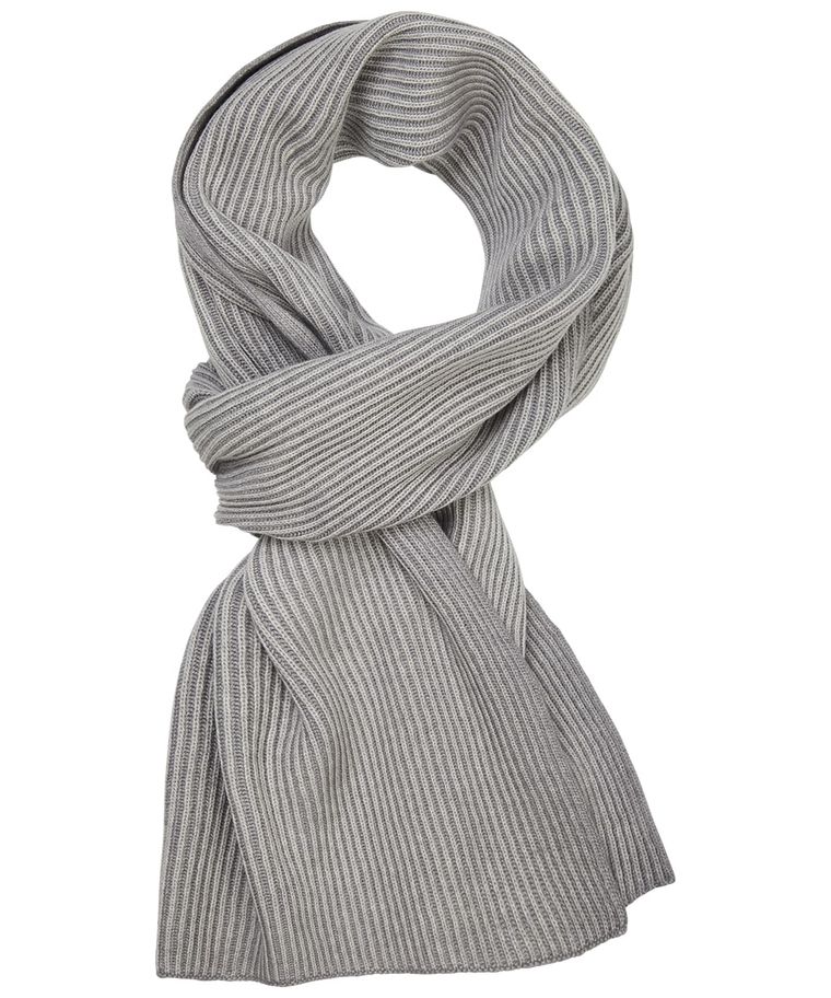 Grey wool blend scarf