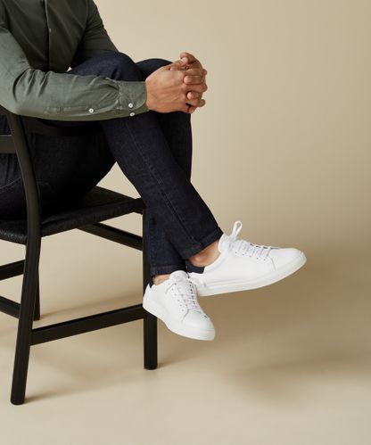 Profuomo White leather sneakers