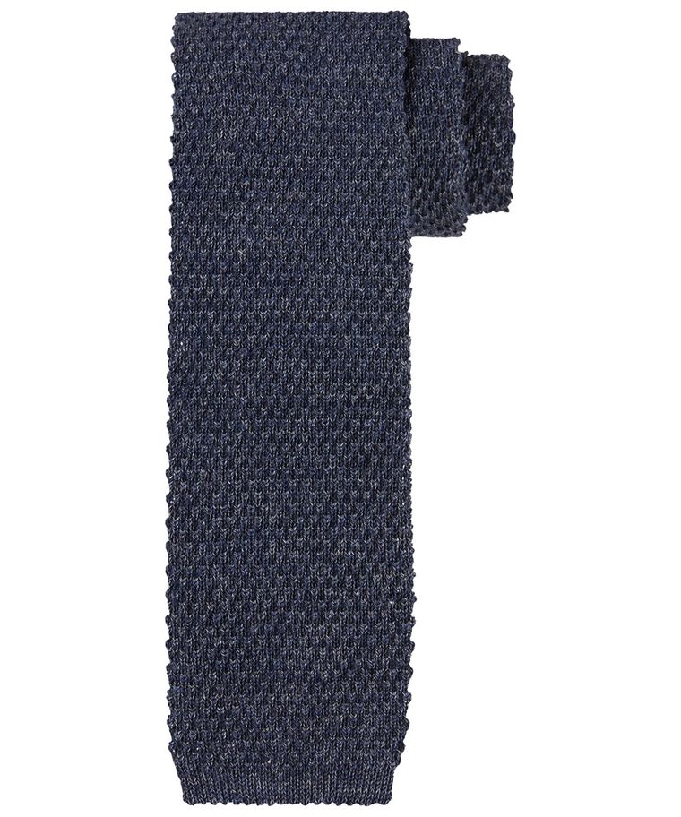 Blue knitted tie