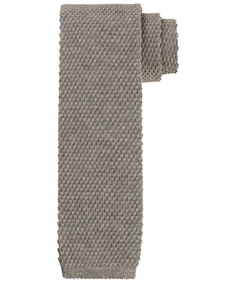 Grey knitted tie