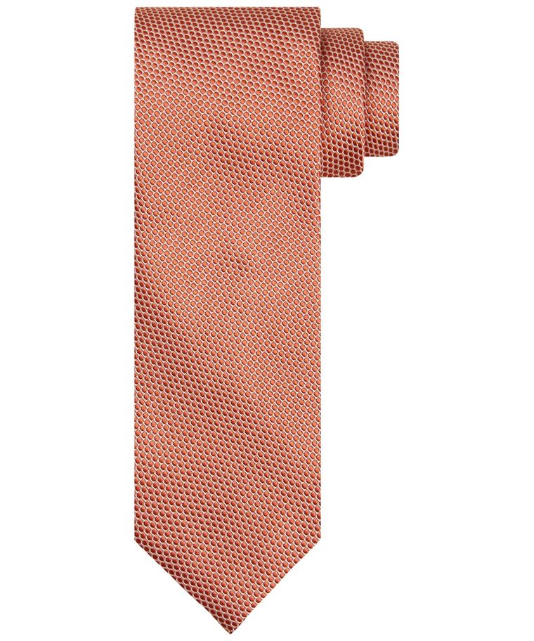 Coral pattern textured silk tie
