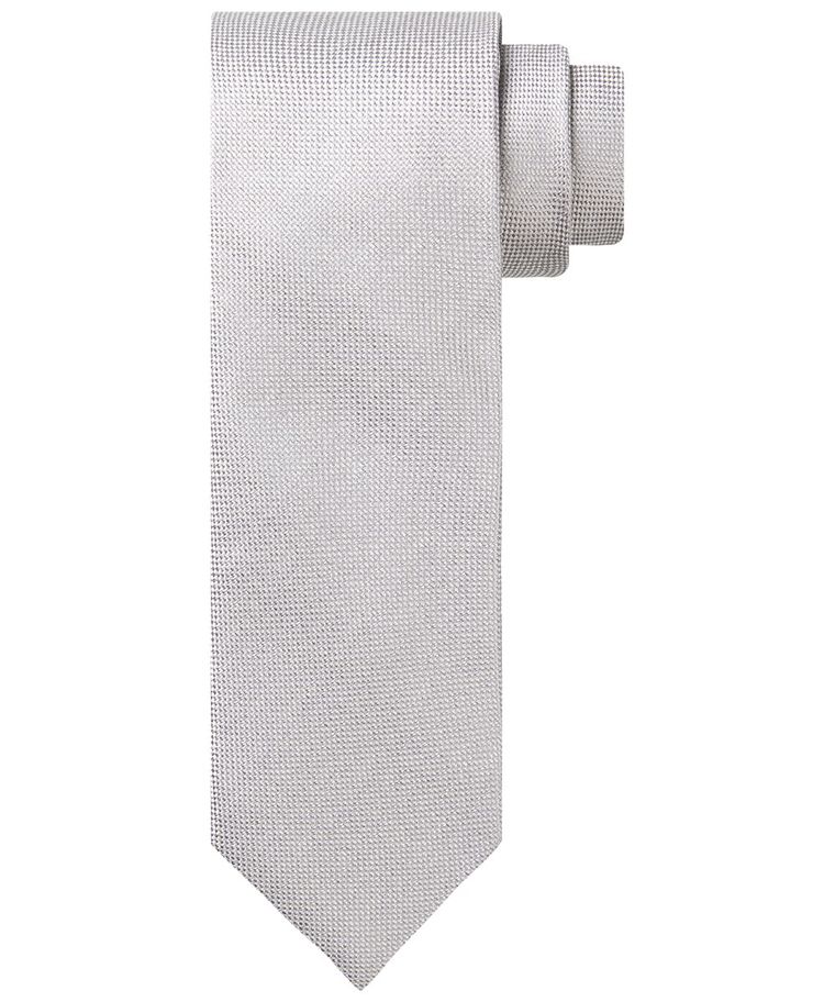 Grey woven silk tie