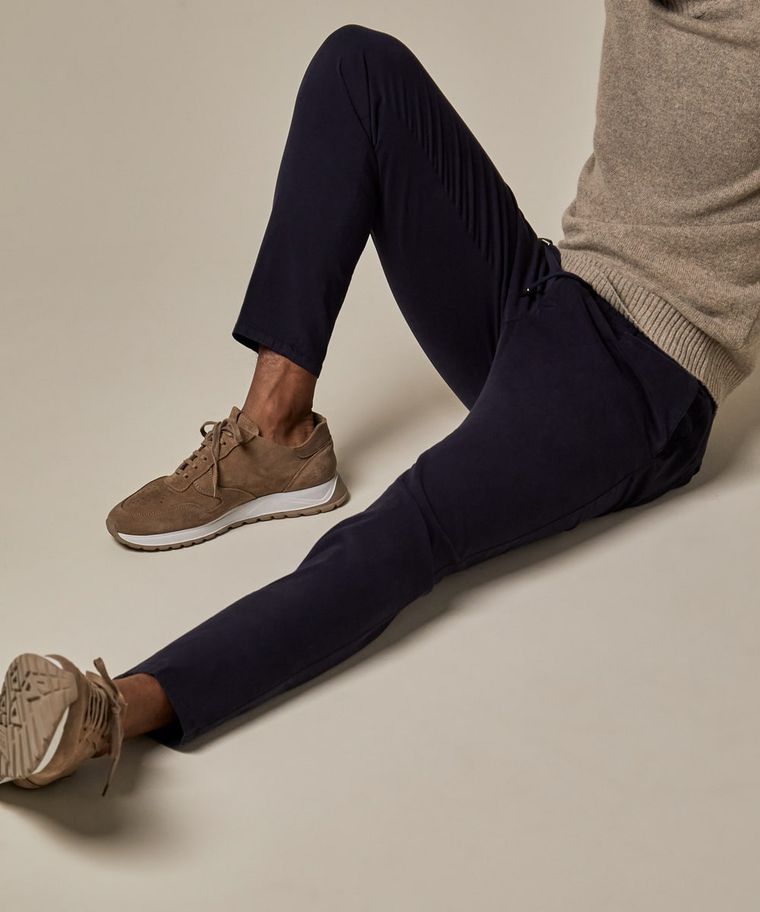 Navy sportcord trousers