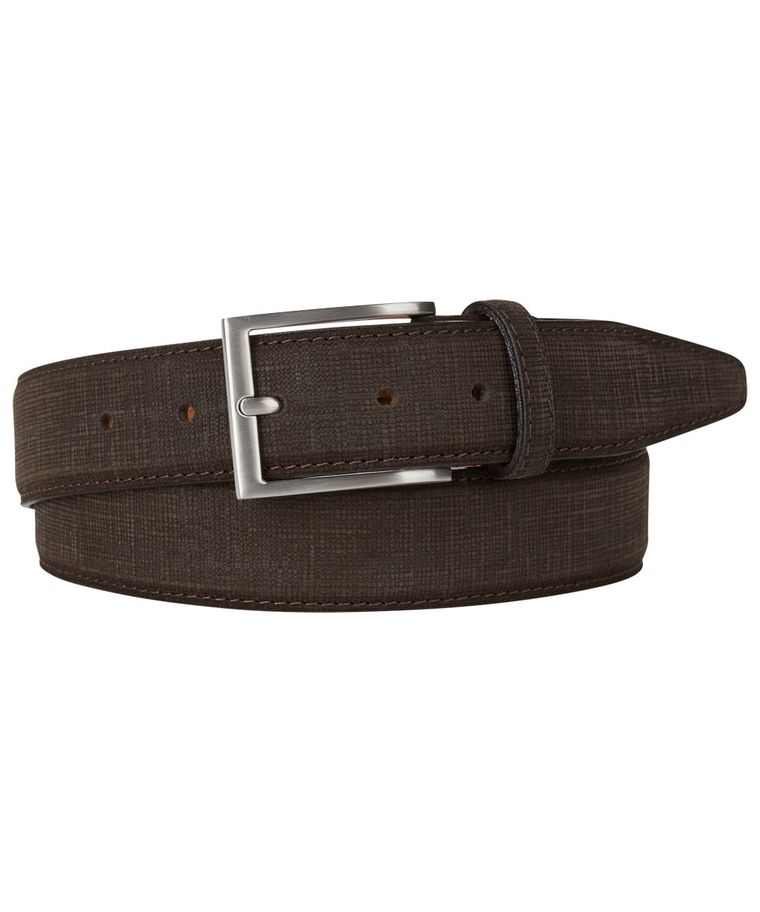 Dark brown suede belt
