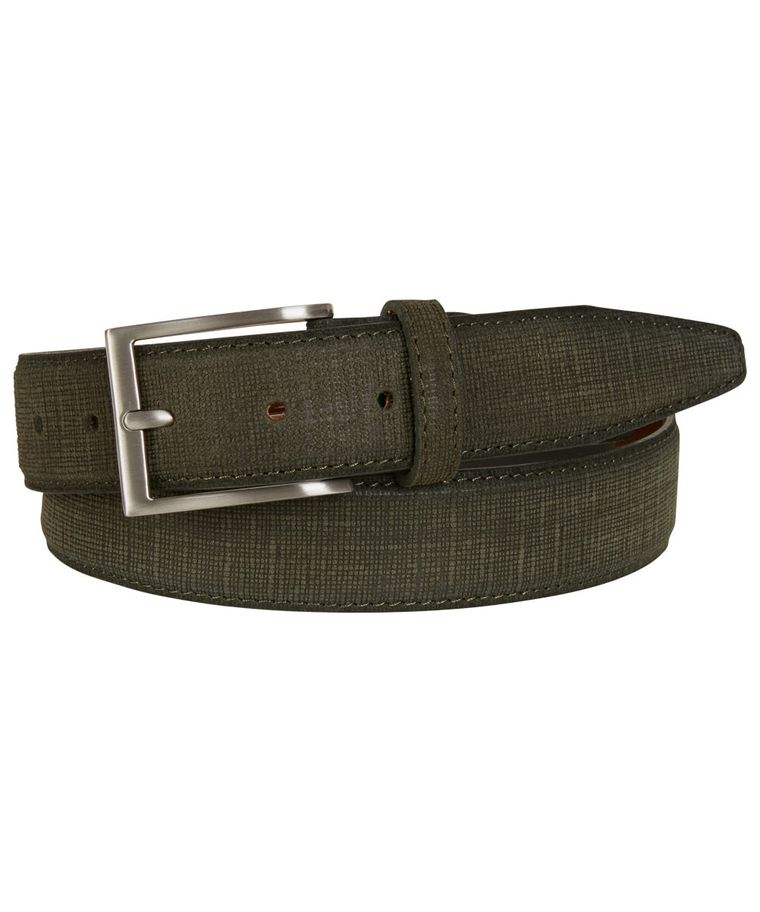 Green suede belt