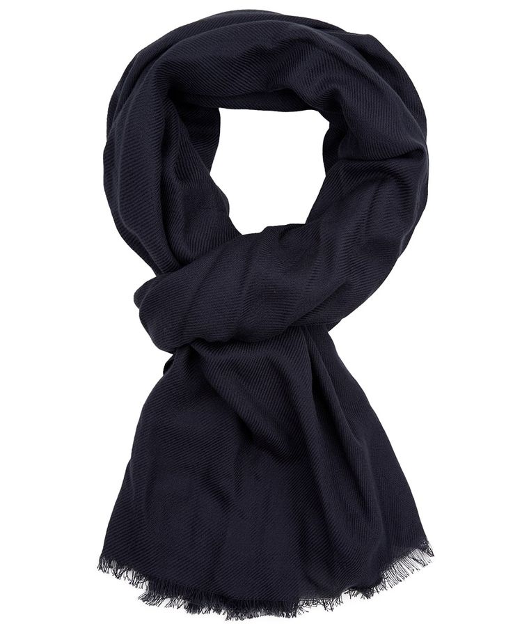 Navy solid cotton scarf