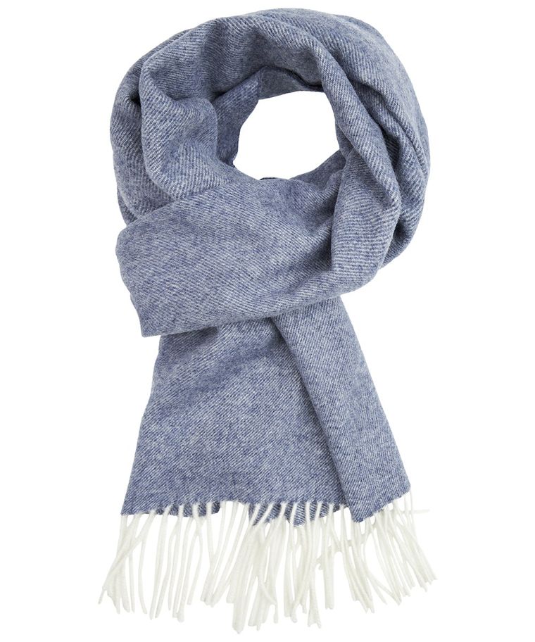Denim lambswool scarf