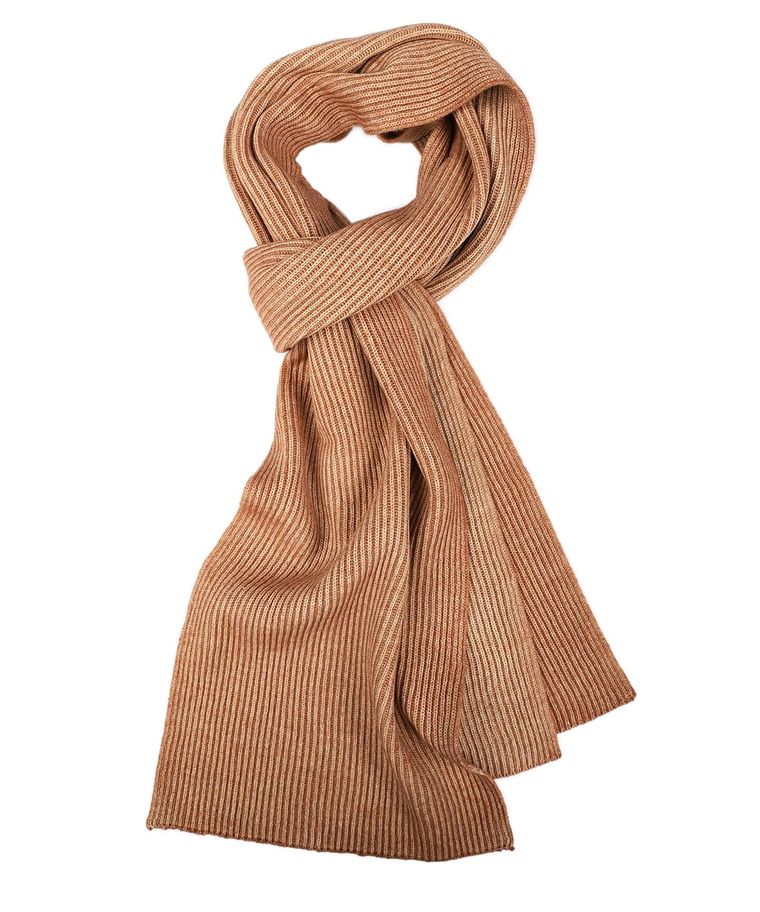 Camel knitted scarf