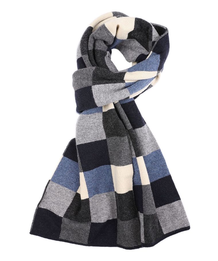 Navy knitted scarf