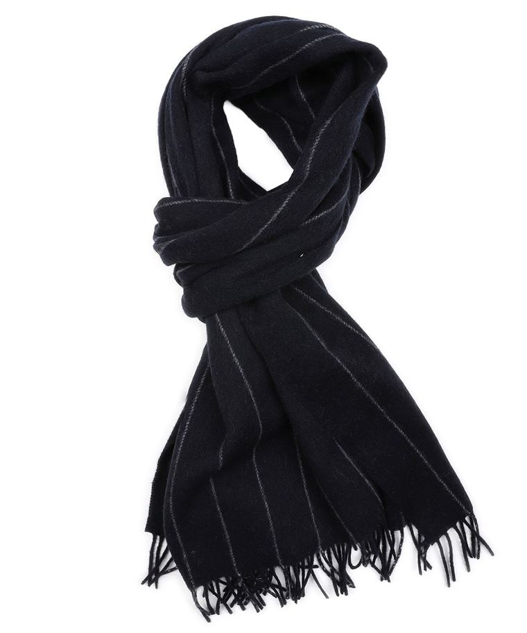 Navy oversized woolen scarf