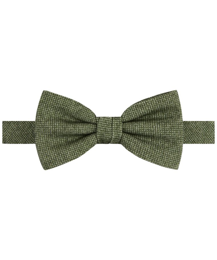 Green cotton-blend bowtie