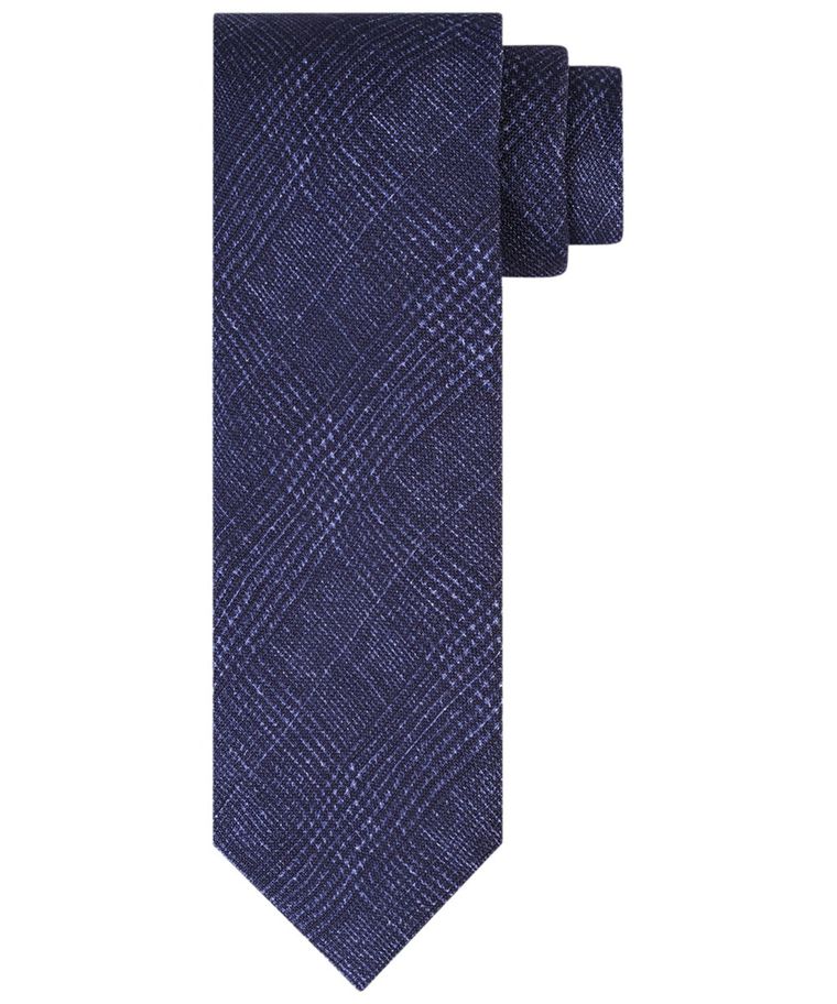 Navy cotton-silk tie