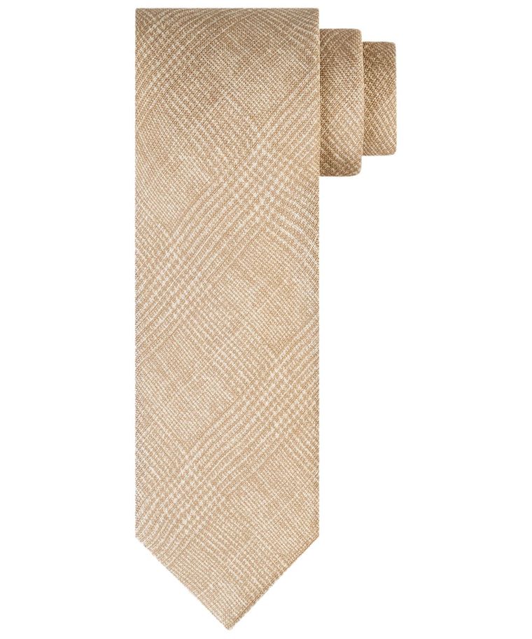Camel cotton-silk tie