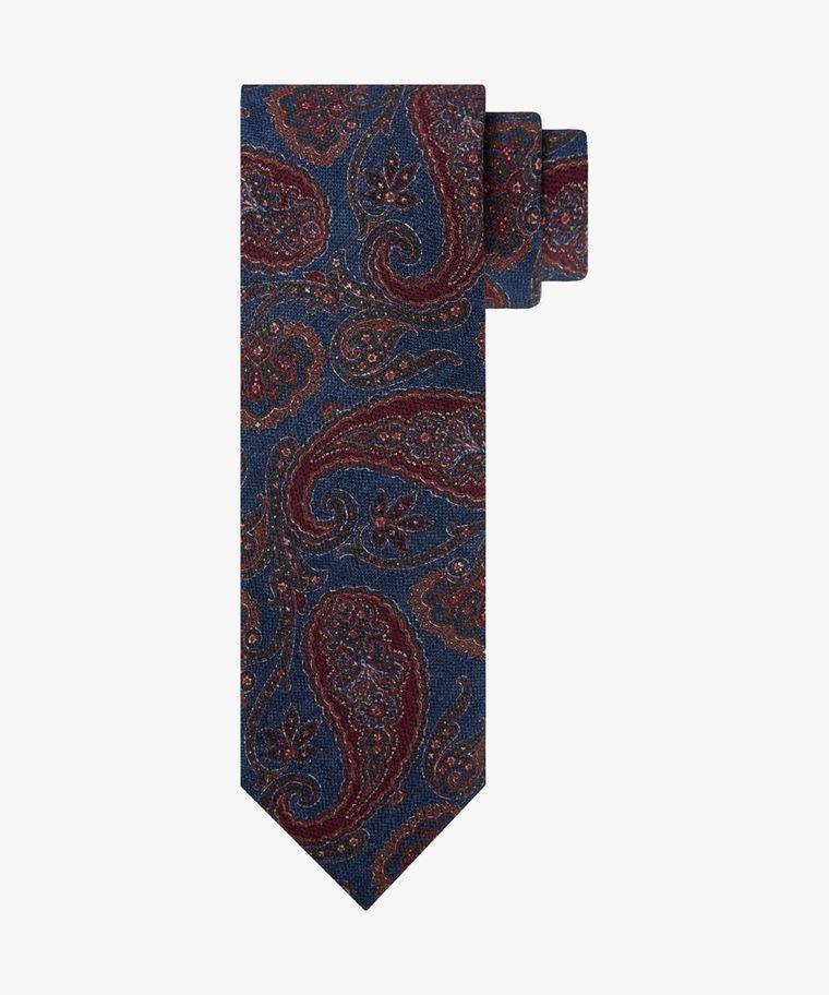 Marineblaue Paisley-Krawatte