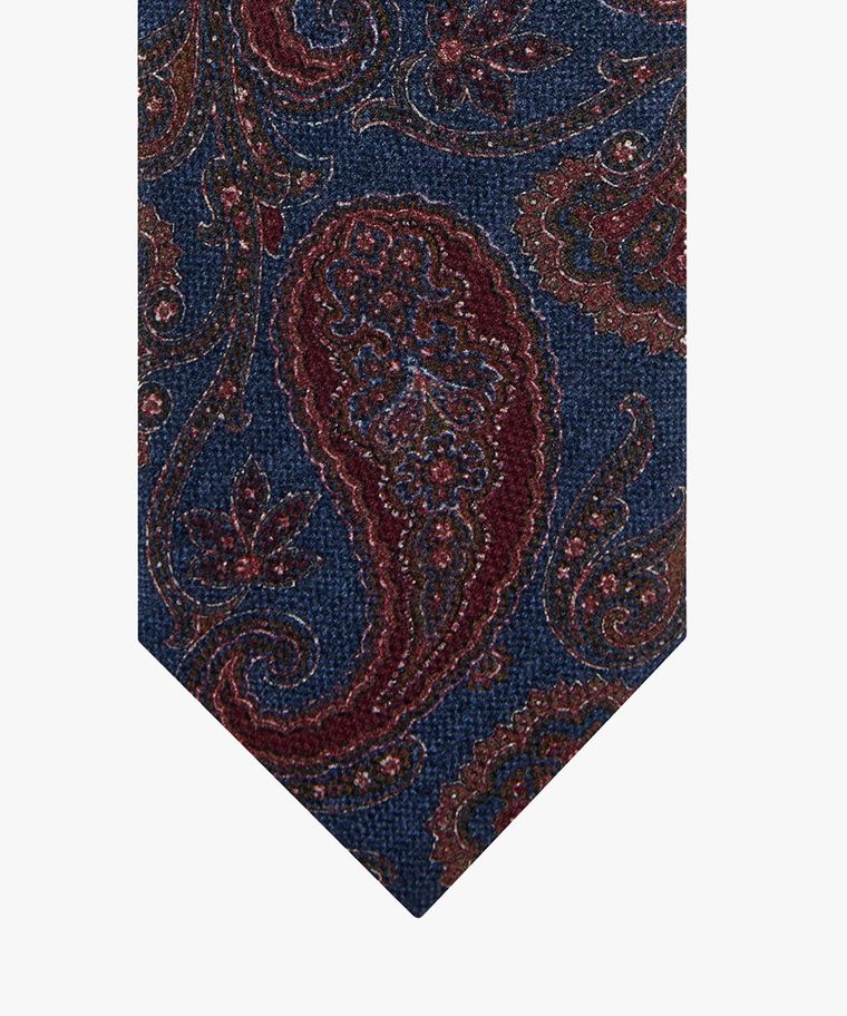 Marineblaue Paisley-Krawatte