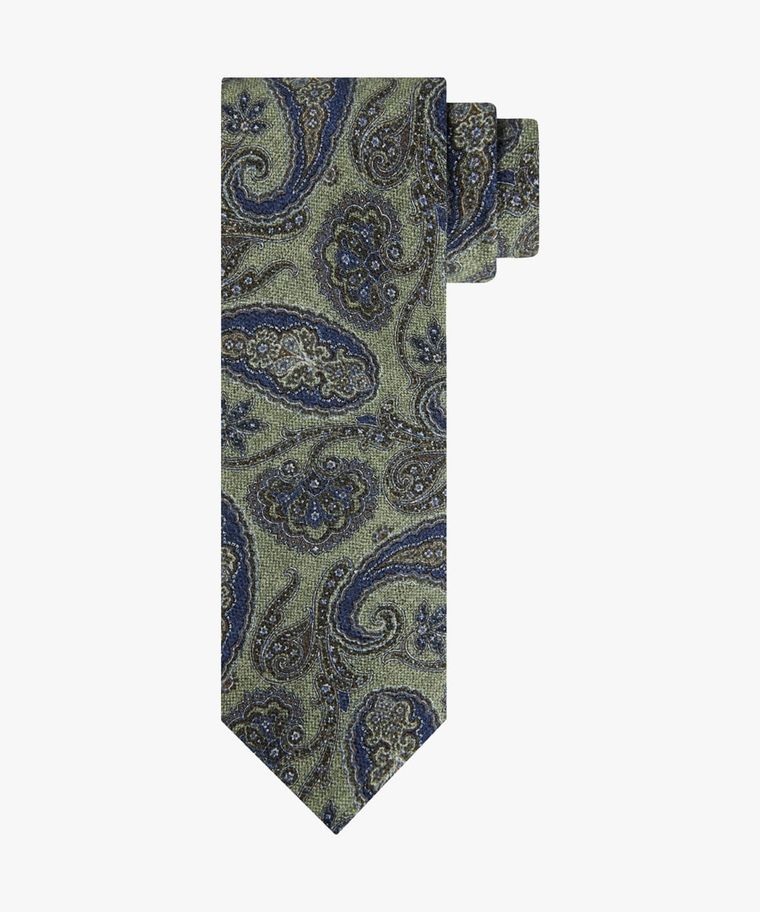 Green paisley tie 