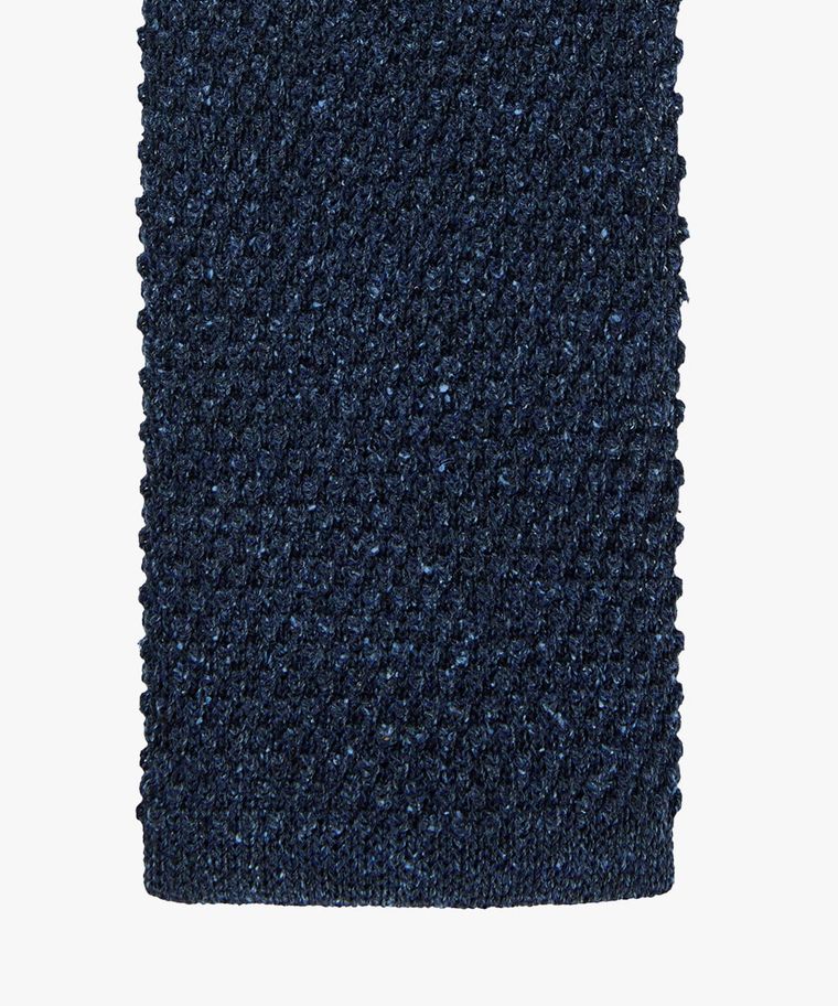 Navy knitted tie