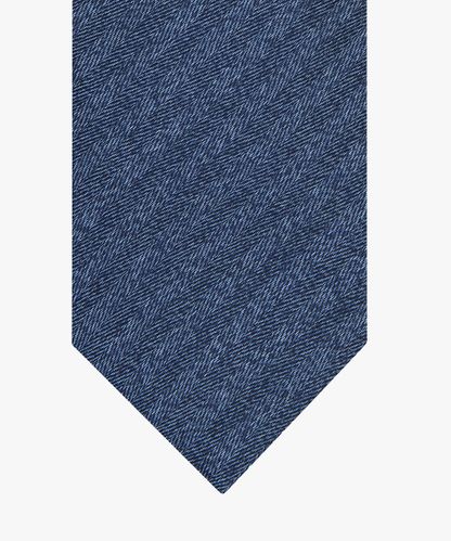 PROFUOMO Marineblaue Krawatte aus Seiden-Baumwoll-Gemisch