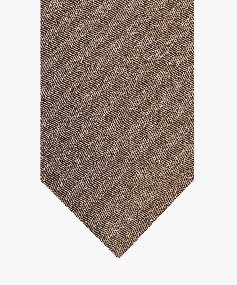 Braune Krawatte aus Seiden-Baumwoll-Gemisch