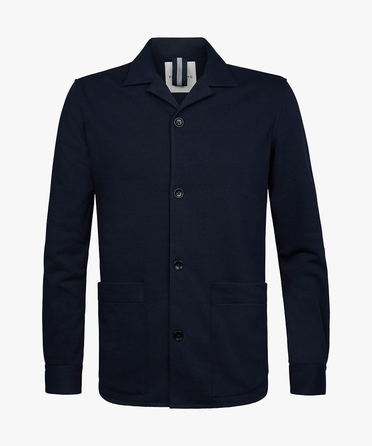 Navy french terry overshirt