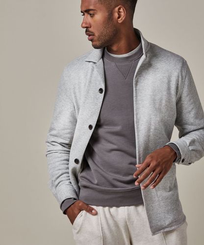 PROFUOMO Grey french terry overshirt 