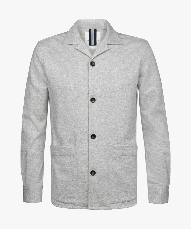 Grey french terry overshirt 