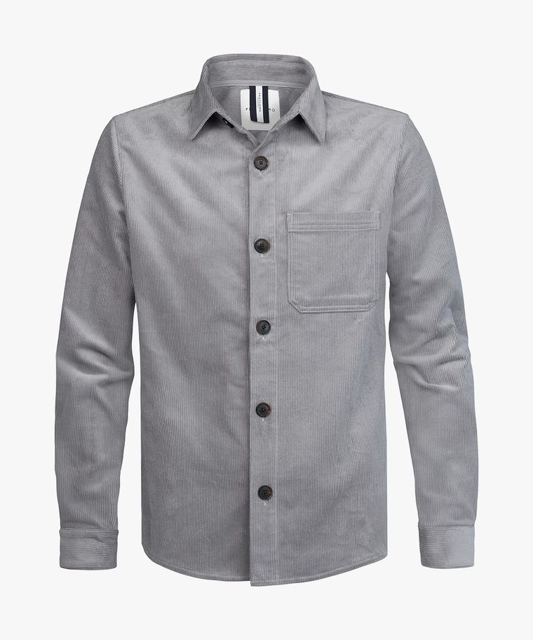 Light grey corduroy overshirt
