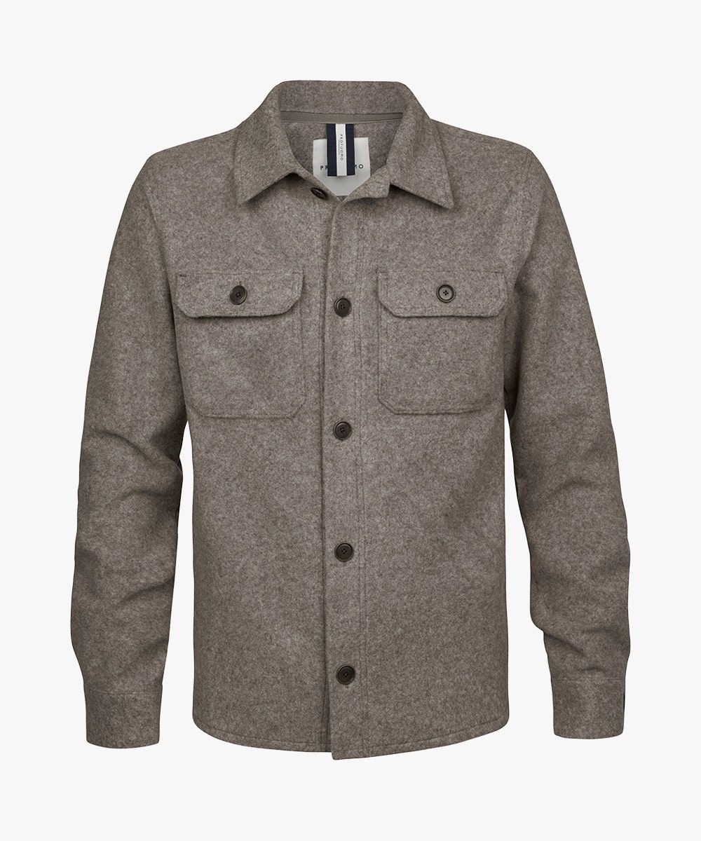 Braunes Boiled Wool-Overshirt