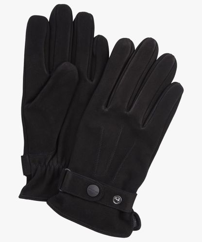 PROFUOMO Schwarze Handschuhe aus Nubukleder