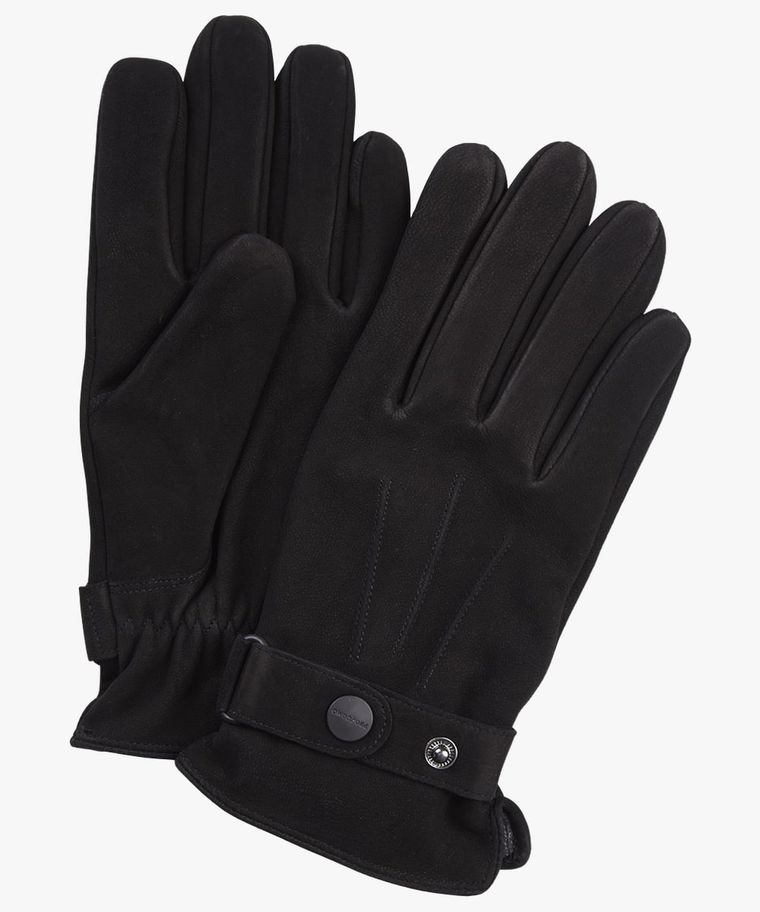 Schwarze Handschuhe aus Nubukleder