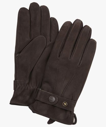 PROFUOMO Braune Handschuhe aus Nubukleder