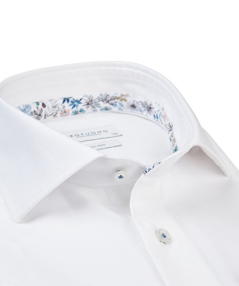 White dobby overhemd