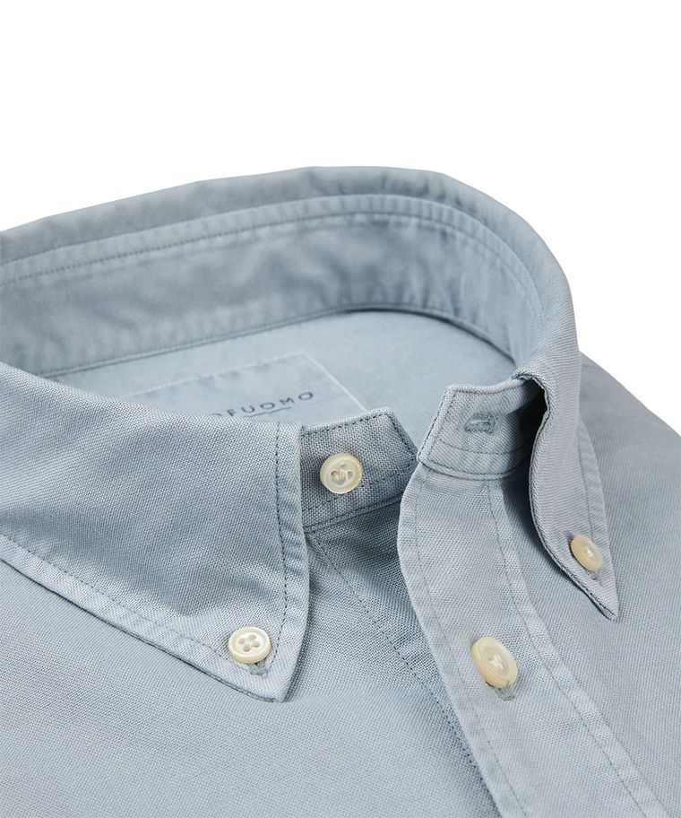 Blauw casual button down overhemd