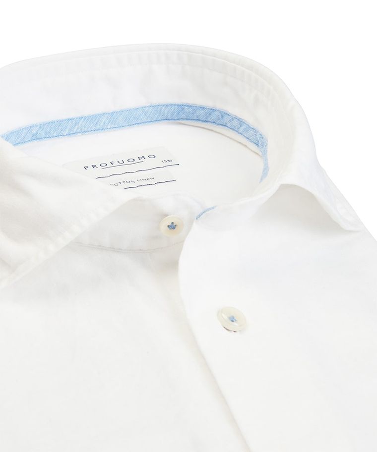 White linen-cotton shirt