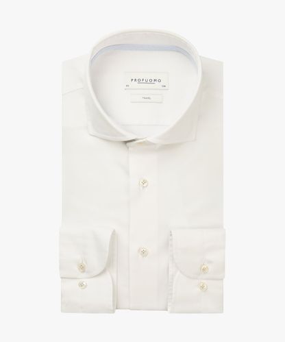 PROFUOMO White twill travel shirt