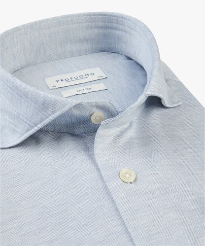 PROFUOMO Blue knitted shirt