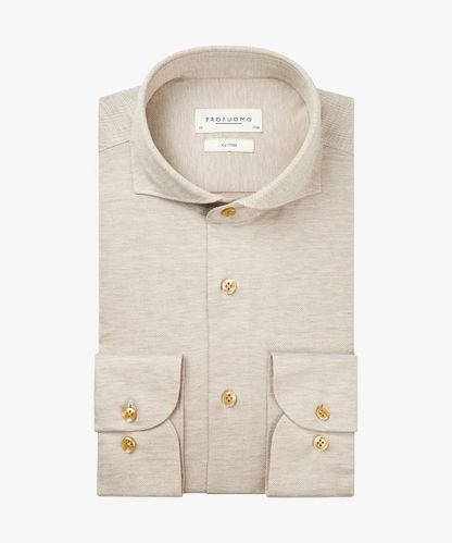PROFUOMO Beige knitted shirt