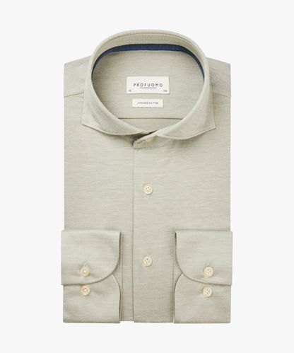 PROFUOMO Grey Japanese knitted shirt